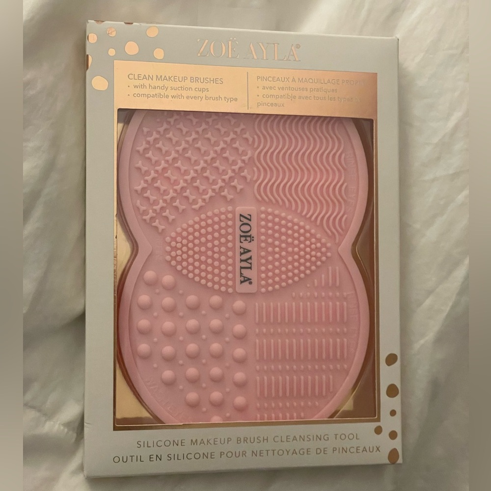 Pink Silicone Makeup Brush Cleansing Tool
